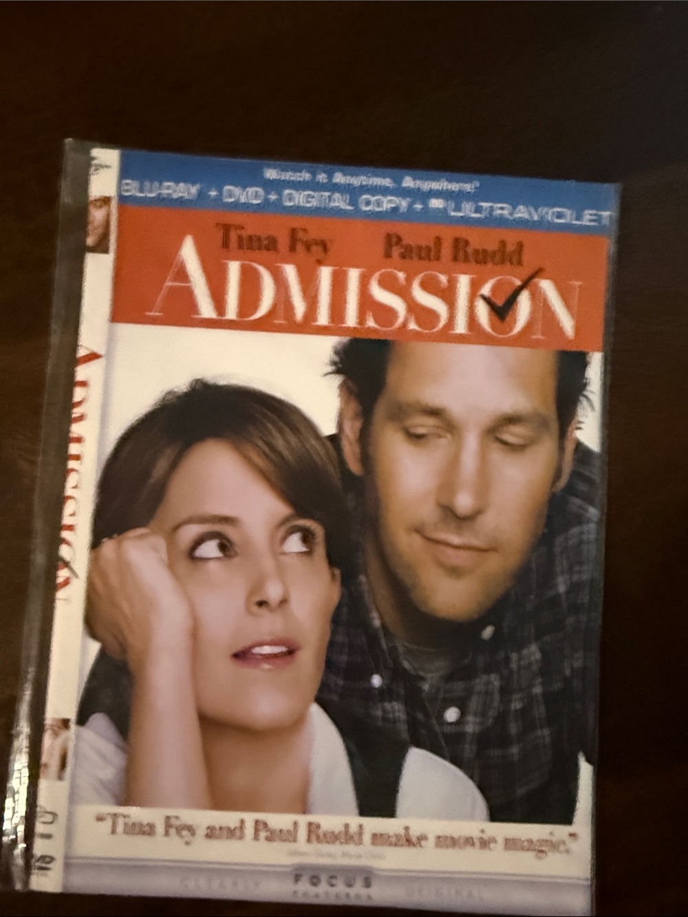 Admission Blu-ray + DVD Combo Pack - Orange Cover
